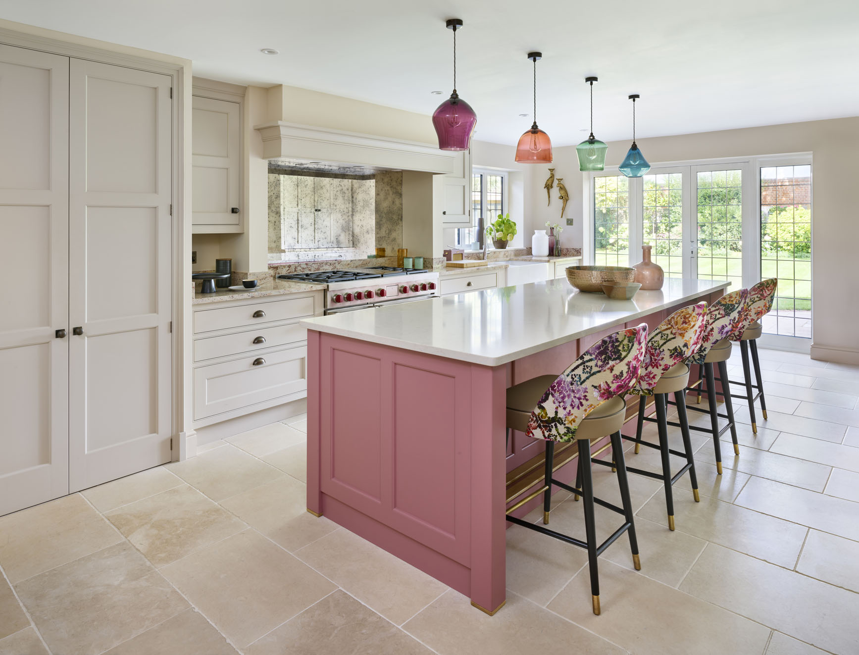 Pink and White Kitchen by Martin Moore