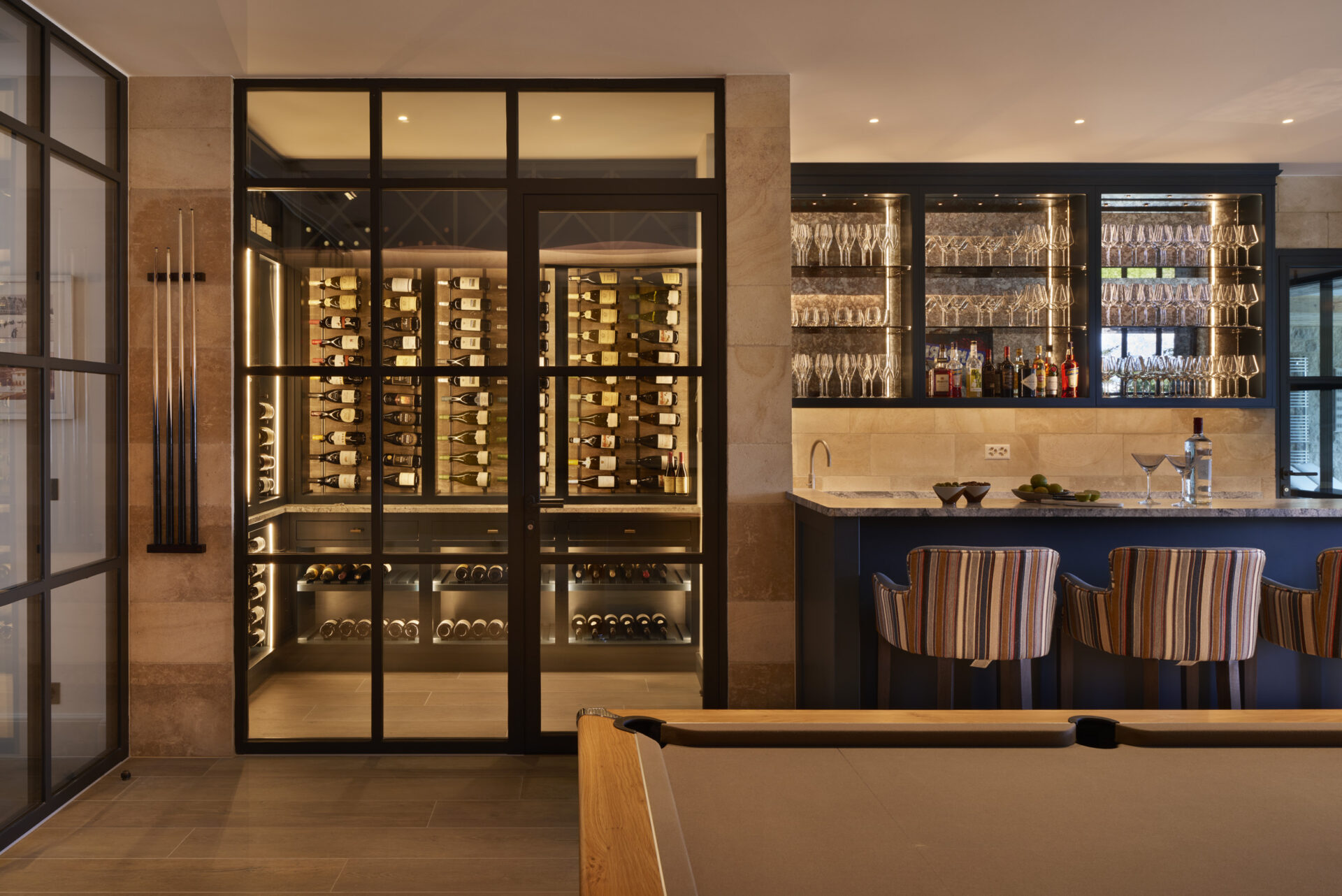 Luxury wine room design