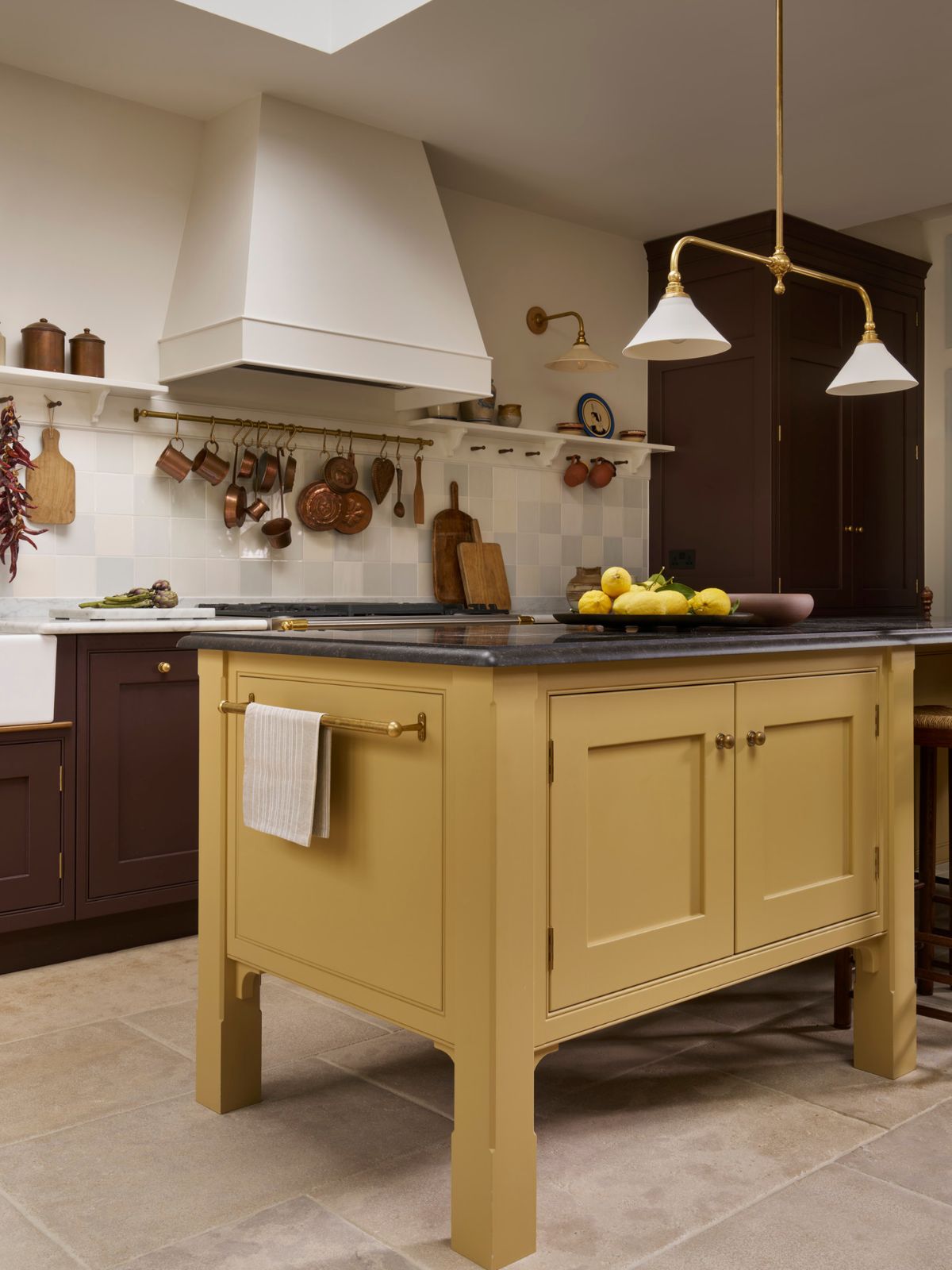 View to timeless kitchen island unit
