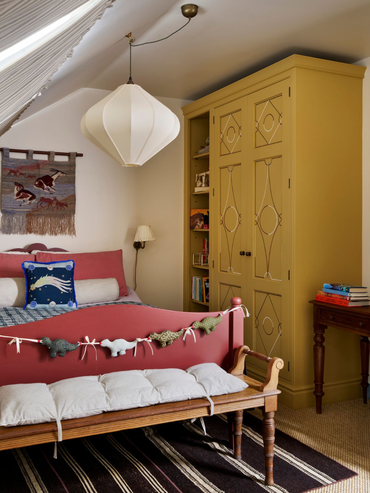 Bedroom featuring natural materials
