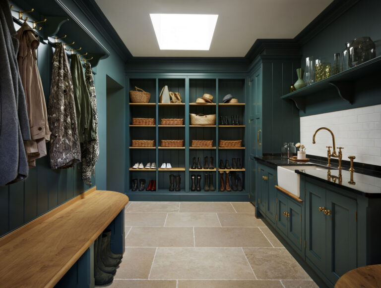 Utility and mudroom with shoe storage