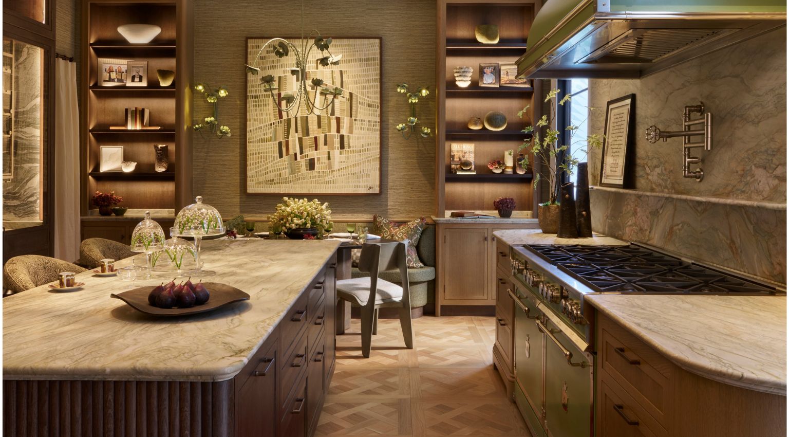 Legacy Vitae Kitchen Island with quartzite worktop
