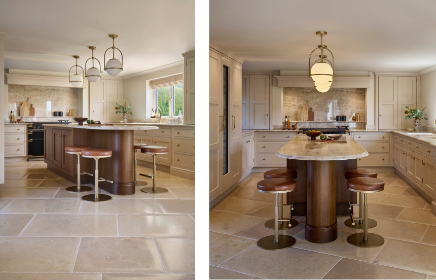 Natural Stone Flooring in a family kitchen