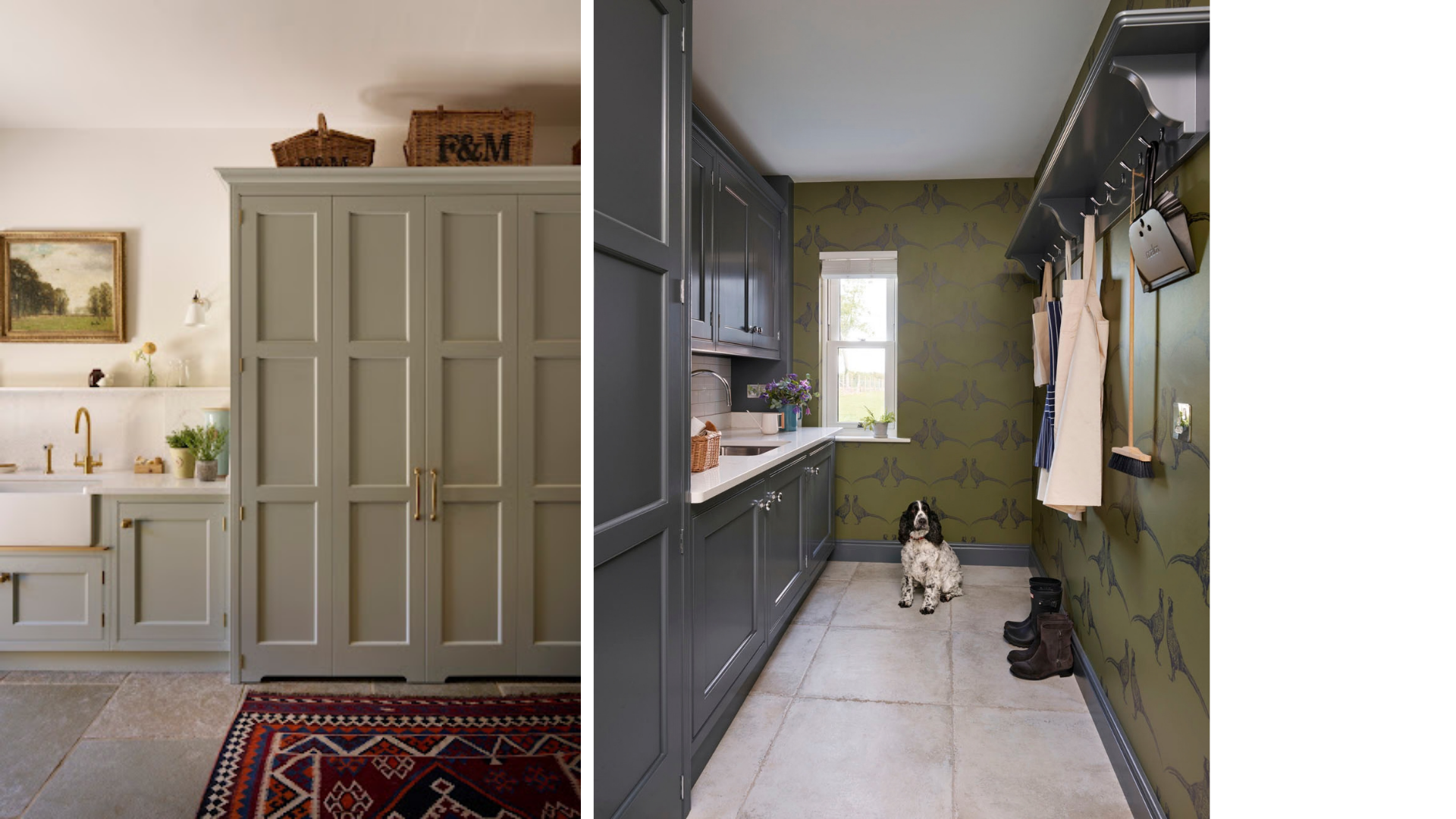 Bootility room ideas featuring family pet