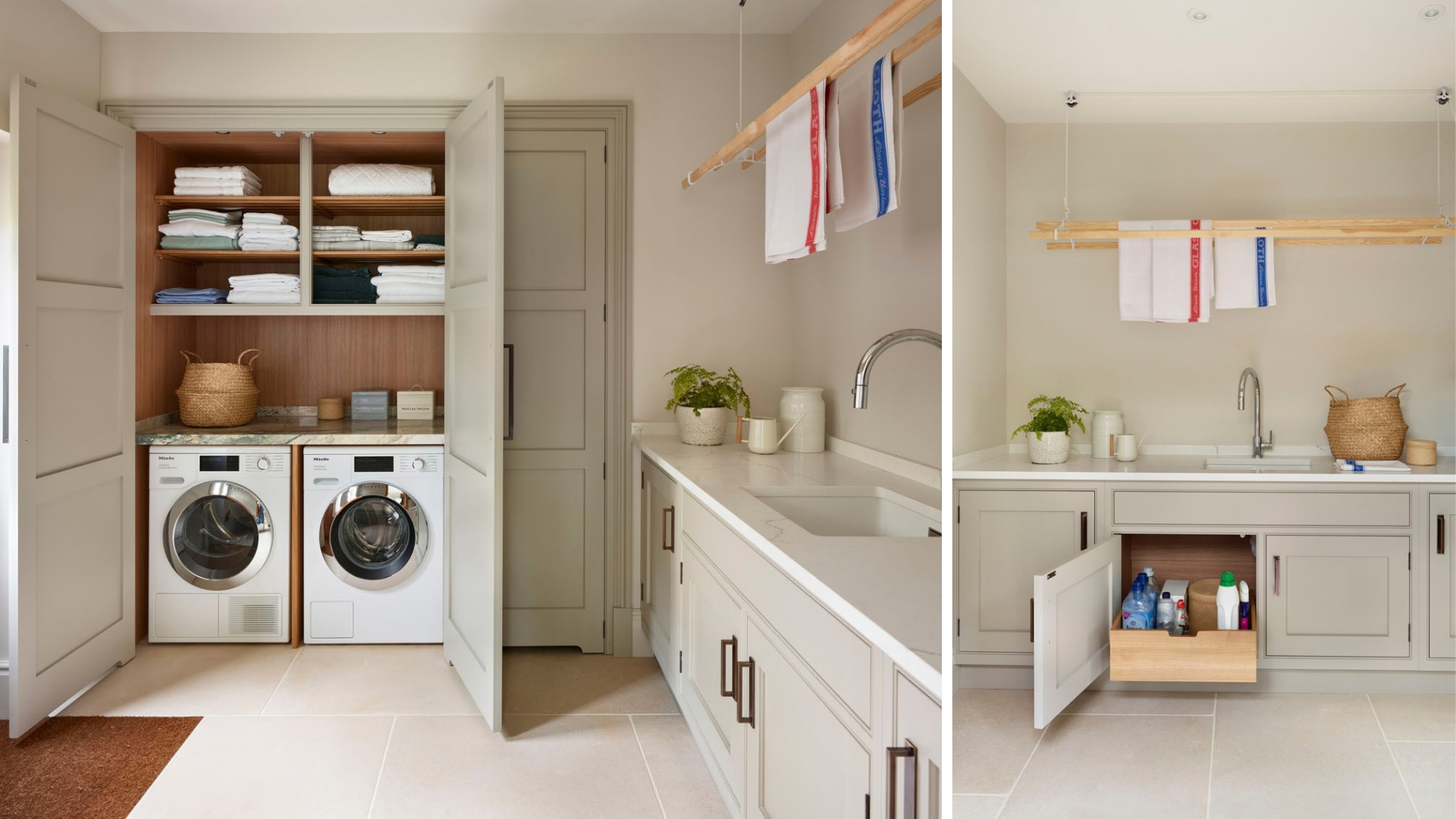 Laundry room with ample hidden storage
