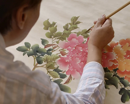 Artist painting Fromental wallpaper