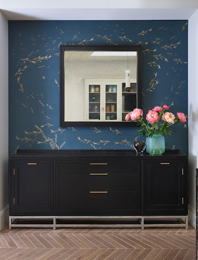 Fromental Wallcovering with Martin Moore Dresser