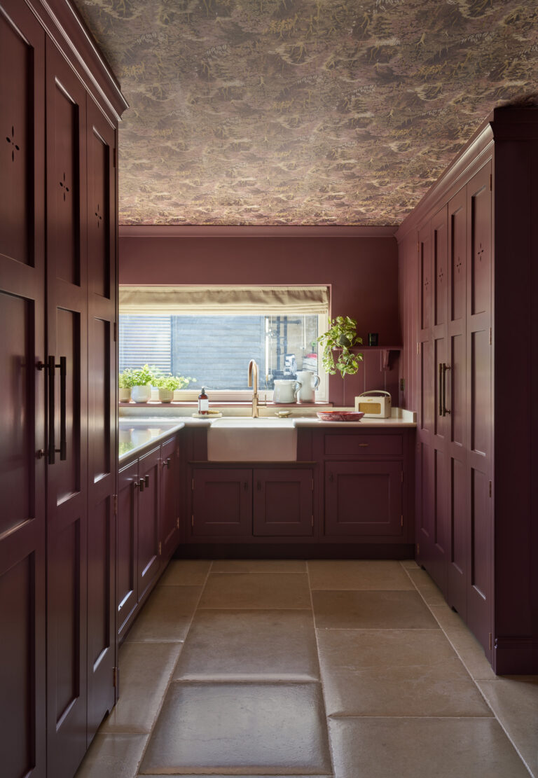 Long laundry room with ample storage